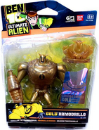 Gold Armodrillo toy in packaging