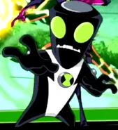 Buzzshock in the Ultimate Alien intro