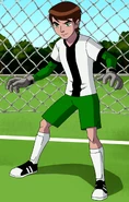 Ben in his soccer clothes in Alien Force