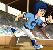 Ben in Cash's baseball clothes in The Unnaturals (helmet)