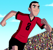 Cash's soccer clothes in Ben 10 Returns: Part 1