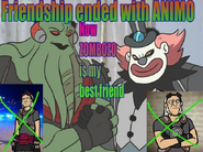 Vilgax, Dr. Animo, and Zombozo in the "friendship over" meme