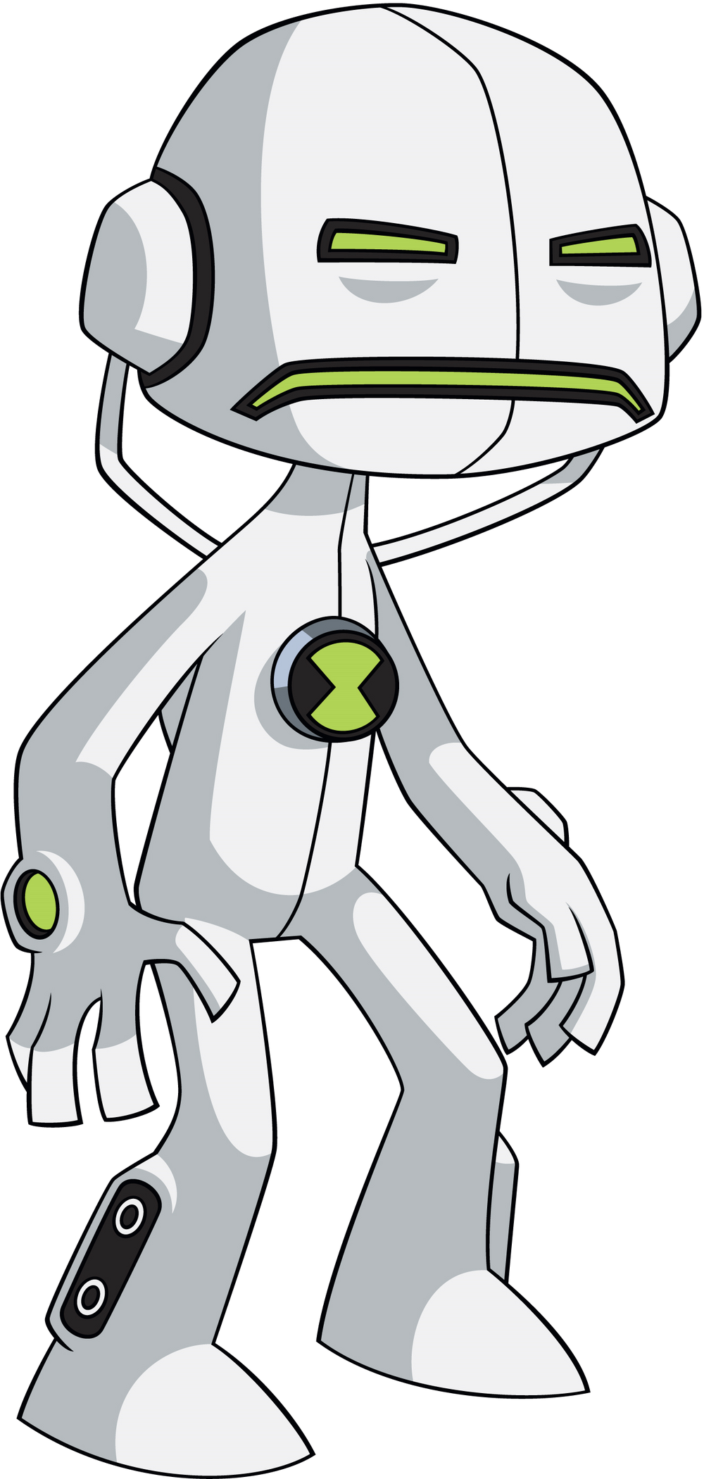 Ben 10 Fun Fact #3: Upgrade's transformation is technically not complete,  which explains the fact that he has a robotic version of Ben's voice, and  needs to merge with technology rather than