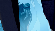 Refrozen ice