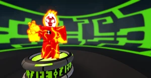 Blocky Heatblast in Super Hero Time