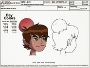 Ben Tennyson with bump on his head Model Sheet