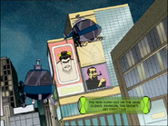 The non-sumo guy on the sign is Dave Johnson, the show's art director