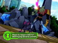 Vilgax is responsible for destroying several planets