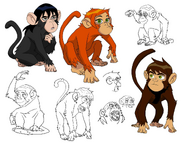 Amelia Vidal Monkeys Color