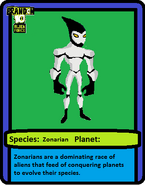 Zonarian Commander Trading Card included with the Zonarian Commander Action Figure