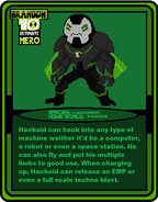 Hackoid Trading Card included with every Hackoid Action Figure