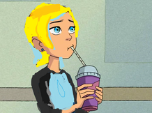 Cassie drinking.png