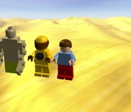 LEGO Evan, alongside one of his future aliens (by Omi)