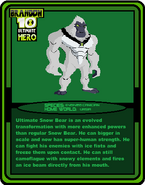 Ultimate Snow Bear Trading Card included with every Ultimate Snow Bear Action Figure