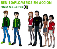 Logo official de ben 10 plomeros en accion