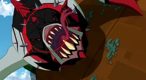 Biała część twarzy Buglizarda jest czarna