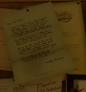 Письмо от Уолли Фрэнкса.