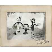 Texture of the framed picture of Bendy with Boris and Alice Angel.