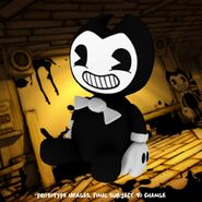 The image of the prototype design of Bendy's plush