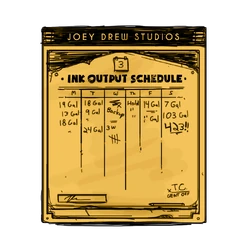 График вывода чернил, который вёл Томас.