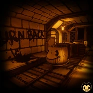 Официальный скриншот вагонетки в доме с привидениями.