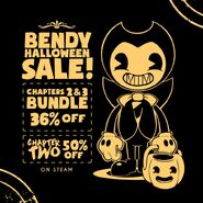 Bendy from the image announcing the game's Steam Halloween sale.