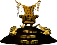 Модель трона в зале.