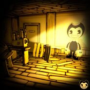 Bendy in the photo announcing the official Instagram page.