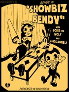 Boris along with Bendy and Alice in the "Showbiz Bendy" poster, created by one of the Chapter 4 fanart contest winners MissPeya.