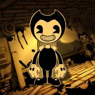 Bendy's standee cutout.