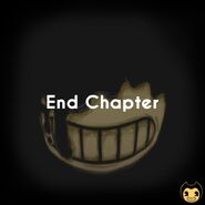 Alpha Bendy's face from the ending credits, uploaded by Bendy from Twitter.