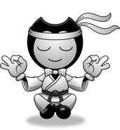 Art of Bendy in his karate uniform.