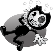 Bendy in Game Over screen.