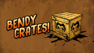 A crate with Bendy's face from the Bendy Royale trailer.