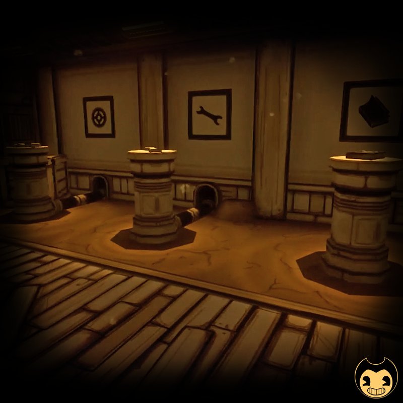 The location of the parts in Bendy and the Ink Machine