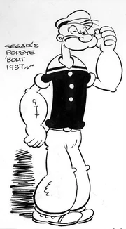 Рисунок Попая из реального мира, не связанный с серией о Бенди.