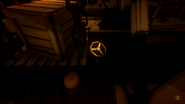 A hat and the turnwheel left after Swollen Jack's death.