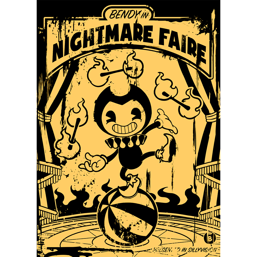 Bendy In Nightmare Run Poster  Bendy and the ink machine