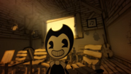 Bendy in the recording studio from the teaser trailer.