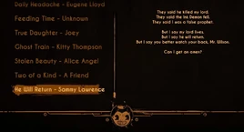 BATDR Записка Сэмми Лоуренса Он вернётся