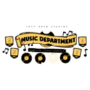 The logo for Music Department by Sammy Lawrence.