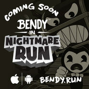 Bendy in the cover for Bendy in Nightmare Run.