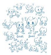 Doodles of Bendy and Edgar by TimetheHobo.