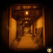 The main corridor, from the Bendy Twitter.