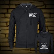 A hoodie with the peeking Bendy. $39.99