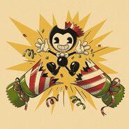 Bendy in the Merry Christmas 2020 image.