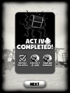 Убегающий Честер на экране завершения акта.