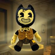 Cartoon Bendy's plush.