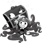 Bendy as a pirate after defeating Chester.