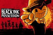 The Ink Demon's silhouette in the teaser for a joke game Black Ink Possession.